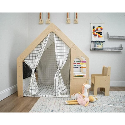 Avenlur Flair - Wooden 5 In 1 Indoor Playhouse Play Tent With Desk Table 8 Avenlur Flair - Wooden 5 In 1 Indoor Playhouse Play Tent With Desk Table - Image 6