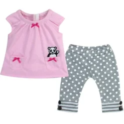Sophia's - 15" Doll - Panda Bear Hooded Sweatshirt, Tunic & Polka Dot Leggings - Light Pink -Playland Shop GUEST 0571ff96 650f 4315 a480 5a74a3f06261