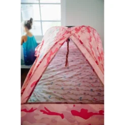 Pacific Play Tents Kids Pink Camo Bed Tent Twin Size -Playland Shop GUEST 070a013a e2a8 4df2 a41e 9acf6ece8adf