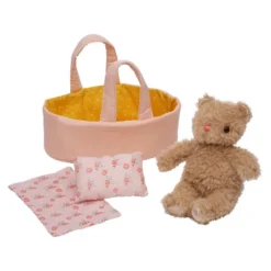Manhattan Toy Moppettes Bea Bear Stuffed Animal Nurturing Playset With Bear Plush Toy, Fabric Bassinet, Blanket & Pillow -Playland Shop GUEST 07da0297 3a1e 4449 a0c4 abdfc67c172c