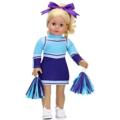 Sophia's - 18" Doll - Cheerleader Dress, Pom-pom & Hair Bow Set - Aqua/Purple -Playland Shop GUEST 0d5662d2 dcc4 4c73 b80a ec3fa8b29cf7