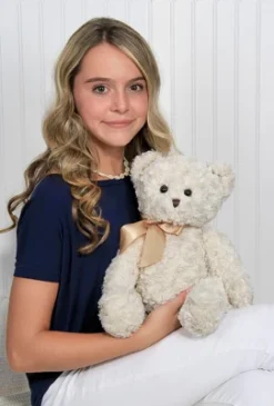 Bearington Huggles Creamy White Plush Bear: 16 Tall Classic Stuffed Teddy Bear