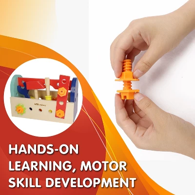 Leo & Friends My First Tool Box Kit Of 28 Wooden Pieces 5 Leo & Friends My First Tool Box Kit Of 28 Wooden Pieces - Image 3