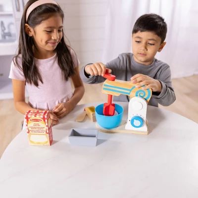 Melissa & Doug Wooden Make-a-Cake Mixer Set (11pc) - Play Food And Kitchen Accessories 3 Melissa & Doug Wooden Make-a-Cake Mixer Set (11pc) - Play Food And Kitchen Accessories