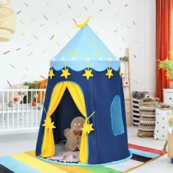 Costway Kids Foldable Pop Up Play Tent W/ Star Lights Carry Bag Indoor Outdoor -Playland Shop GUEST 183df511 dee4 4eaa bedd 4b376b9d8e66