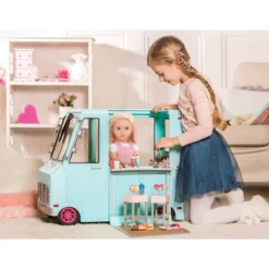 Our Generation Sweet Stop Ice Cream Truck With Electronics For 18" Dolls - Light Blue -Playland Shop GUEST 1870b526 40f0 49e2 aa0b 0514dcc6ef48