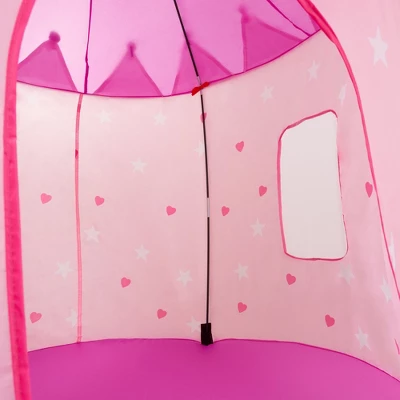 Toy Time Kids' Foldable Popup Princess Castle Play Tent With Carrying Bag - Pink 5 Toy Time Kids' Foldable Popup Princess Castle Play Tent With Carrying Bag - Pink - Image 3