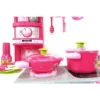Link Worldwide Little Chef 31pc Set Deluxe Kitchen Appliance Cooking Play Set With Lights & Sound - Pink