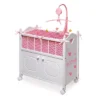 Badger Basket Cabinet Doll Crib With Chevron Bedding And Free Personalization Kit - White/Pink -Playland Shop GUEST 223558ea 80ad 4874 b91a a7d395cb5eed