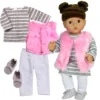 Sophia’s 4 Piece Winter Outfit With Shoes Set For 15'' Dolls, Pink/Gray -Playland Shop GUEST 22ec006e cf14 4d16 82a5 feb26ce9fc39