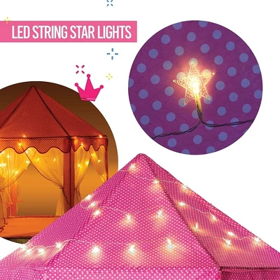 Large Playhouse Tent - Princess Castle Pink With Star Lights And Carry Bag - Play22USA 10 Large Playhouse Tent - Princess Castle Pink With Star Lights And Carry Bag - Play22USA - Image 8