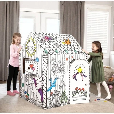 Bankers Box At Play Unicorn Cardboard Playhouse - Fellowes 4 Bankers Box At Play Unicorn Cardboard Playhouse - Fellowes - Image 2
