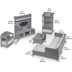 Media Room Furniture Set For 18" Dolls - Gray/White 11 Media Room Furniture Set For 18" Dolls - Gray/White -Playland Shop GUEST 29e93ae5 e0b1 497f 9781 81eb7011ba0c