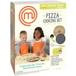Jazwares MasterChef Junior Pizza Cooking Set - Kit Includes Real Cookware For Kids And Recipes, 5pc