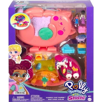 Polly Pocket Starring Shani Cuddly Cat Purse Compact Playset 7 Polly Pocket Starring Shani Cuddly Cat Purse Compact Playset - Image 5