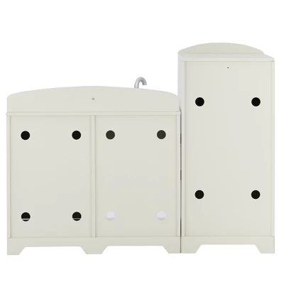 White Wooden Toy Kitchen With Fridge Freezer And Oven By Teamson Kids TD-11413W 13 White Wooden Toy Kitchen With Fridge Freezer And Oven By Teamson Kids TD-11413W - Image 11