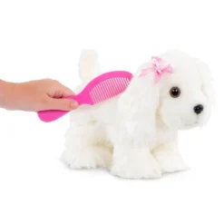 Pucci Pups Pink & Black Spot Print Glam Bag With Maltese Stuffed Animal -Playland Shop GUEST 32a555fe 674c 4946 ad1b 8b1b831dc4d9