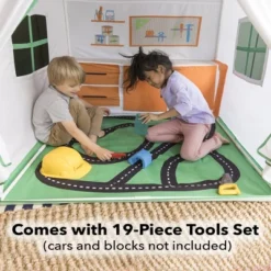 HearthSong 50-Inch Pretend-Play Fabric Garage And Tool Workshop With 19-Piece Pretend-Play Tool Set -Playland Shop GUEST 32f69290 f06f 4181 b5a8 389e4a736330