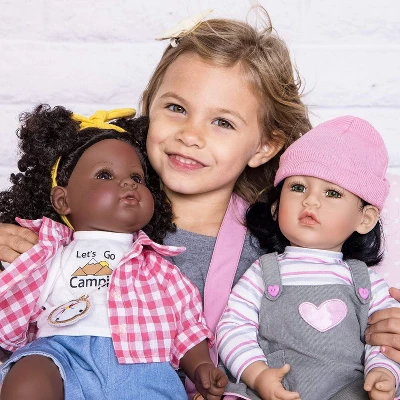 Adora Realistic Black Baby Doll Happy Camper Toddler Doll - 20 Inch, Soft CuddleMe Vinyl, Black Hair, Brown Eyes 9 Adora Realistic Black Baby Doll Happy Camper Toddler Doll - 20 Inch, Soft CuddleMe Vinyl, Black Hair, Brown Eyes - Image 7