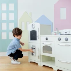 White Wooden Toy Kitchen With Fridge Freezer And Oven By Teamson Kids TD-11413W 19 White Wooden Toy Kitchen With Fridge Freezer And Oven By Teamson Kids TD-11413W -Playland Shop GUEST 34779442 b184 4081 9029 66f30486d7e0