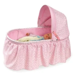 Badger Basket Folding Doll Cradle With Rosebud Fabric -Playland Shop GUEST 34b5af4c 850e 4e7a 9e66 1786565e3499