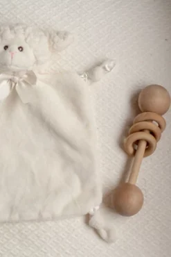 Bearington Baby Wee Lamby, Small Lamb Stuffed Animal Lovey Security Blanket, 8" X 7" -Playland Shop GUEST 3c91a26e a5a2 46b1 81e1 231141807f08