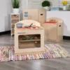 Emma And Oliver Children's Wooden Kitchen Stove With Turnable Knobs For Commercial Or Home Use -Playland Shop GUEST 3e7b37cb b575 42f7 9b03 3b7d414397fb
