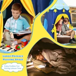 Costway Kids Foldable Pop Up Play Tent W/ Star Lights Carry Bag Indoor Outdoor -Playland Shop GUEST 433888b2 3686 4f93 9b54 d830bad6cf28