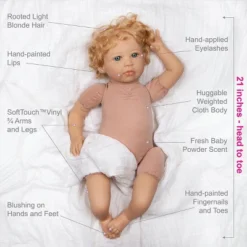 Paradise Galleries Reborn Toddler Girl Doll Story Time, 21 Inch With Light Blonde Hair And Blue Eyes, Made In SoftTouch Vinyl -Playland Shop GUEST 47613fb2 1425 4102 8716 fbf325b27db0