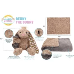 Plushible Blankie Besties 2-in-1 Plush And Blanket Benny The Bunny -Playland Shop GUEST 4b284097 6634 4d54 9760 c47cb74db139
