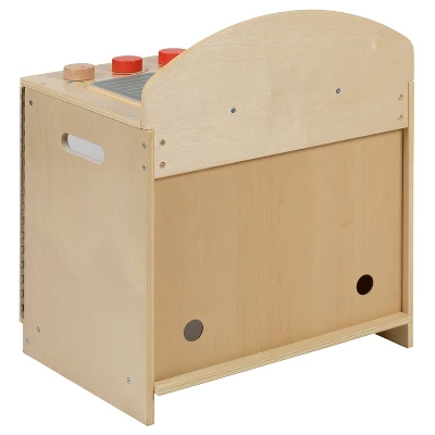 Emma And Oliver Children's Wooden Kitchen Stove With Turnable Knobs For Commercial Or Home Use 4 Emma And Oliver Children's Wooden Kitchen Stove With Turnable Knobs For Commercial Or Home Use - Image 2