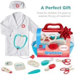 Best Choice Products Pretend Play Doctor Kit, Boys & Girls Doctor Outfit W/ 18 Accessories, Coat, Hat, Carrying Case -Playland Shop GUEST 57b278e7 8410 4568 ab3b af35b5bd1bf7