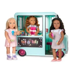 Our Generation Sweet Stop Ice Cream Truck With Electronics For 18" Dolls - Light Blue -Playland Shop GUEST 597dcc7e d28c 4b96 a11d a24bb0acfdf1