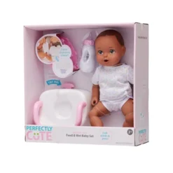 Perfectly Cute Feed & Wet 14" Baby Set - Brunette With Brown Eyes -Playland Shop GUEST 5f218326 c876 429a a7f9 2c73a2b7a0e6