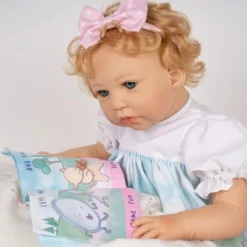 Paradise Galleries Reborn Toddler Girl Doll Story Time, 21 Inch With Light Blonde Hair And Blue Eyes, Made In SoftTouch Vinyl -Playland Shop GUEST 686099f6 f4a4 4d91 a04f 137bc1c0a85f