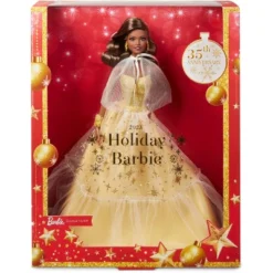 Barbie 13" Signature 2023 Holiday Collector Doll With Golden Gown And Dark Brown Hair -Playland Shop GUEST 68829084 7e59 4d00 bc72 973e355b31cc