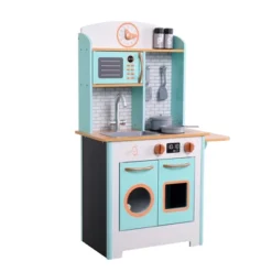 Teamson Kids Little Chef Santos Retro Wooden Kitchen Playset, Aqua/White -Playland Shop GUEST 6afda5fc 038a 4392 b712 0fa973da2178