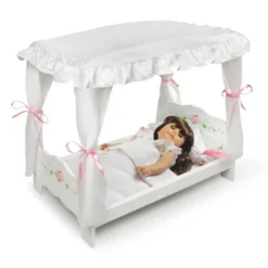 Badger Basket White Rose Doll Canopy Bed -Playland Shop GUEST 6e61b190 48ec 4e4f 9747 09eecab0172d