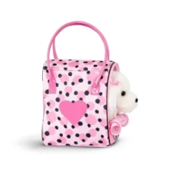Pucci Pups Pink & Black Spot Print Glam Bag With Maltese Stuffed Animal -Playland Shop GUEST 737d5564 2ff7 4bb3 802e 41e00fef079b