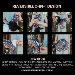 HELLO KITTY Surreal Entertainment Sanrio Kuromi Reversible Neck Roll Pillow And Plush Toy 9 HELLO KITTY Surreal Entertainment Sanrio Kuromi Reversible Neck Roll Pillow And Plush Toy -Playland Shop GUEST 755c0262 e659 455d b67d 3351c78621b9