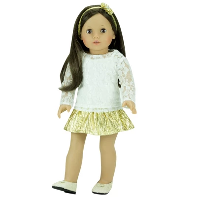 Sophia’s Glitter Shoes For 18” Dolls, Gold 4 Sophia’s Glitter Shoes For 18” Dolls, Gold - Image 2