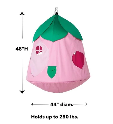 HearthSong Cozy Posy HugglePod HangOut Set With Nylon Hanging Tent, LED Flower Lights And Crescent Stand 4 HearthSong Cozy Posy HugglePod HangOut Set With Nylon Hanging Tent, LED Flower Lights And Crescent Stand - Image 2