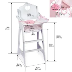 Badger Basket Doll High Chair With Accessories And Free Personalization Kit - White/Pink/Gingham 19 Badger Basket Doll High Chair With Accessories And Free Personalization Kit - White/Pink/Gingham -Playland Shop GUEST 90a4778e ed50 41ec 8eb1 3258ca56c74e