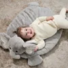 Bearington Baby Lil Spout Play Mat: 30 X 30 Plush Elephant Belly Blanket And Play Mat