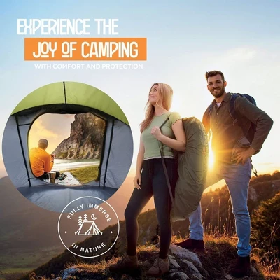 Camping Tent - 4-Person Easy Pop Up Tent With 2 Doors - UPF50+ Waterproof Instant Tent - Lightweight & Portable Family Tents Maple99 8 Camping Tent - 4-Person Easy Pop Up Tent With 2 Doors - UPF50+ Waterproof Instant Tent - Lightweight & Portable Family Tents Maple99 - Image 6