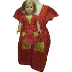Doll Clothes Superstore Matching Child And Doll Red Dress Size 7