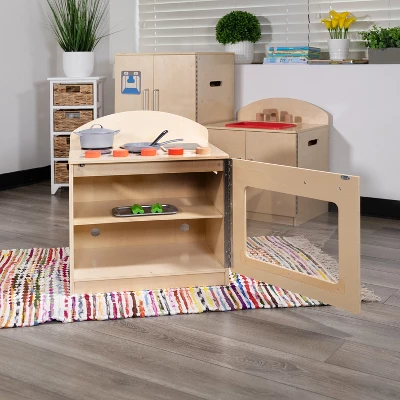 Emma And Oliver Children's Wooden Kitchen Stove With Turnable Knobs For Commercial Or Home Use 8 Emma And Oliver Children's Wooden Kitchen Stove With Turnable Knobs For Commercial Or Home Use - Image 6