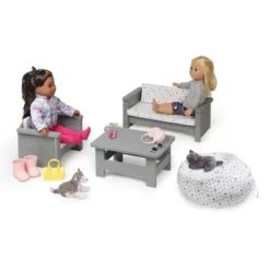 Living Room Furniture Set For 18" Dolls - Gray/White -Playland Shop GUEST 99776066 fd63 4b3a b3a5 cd071a21163e