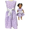Doll Clothes Superstore Size 4 Matching Girl And Doll Long Purple Flower Dresses -Playland Shop GUEST 9c55b9a4 bc17 411f 8dac 4e2a9eb77609