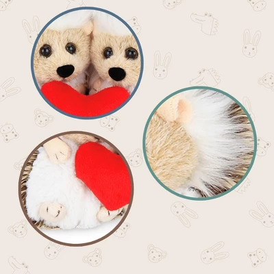 Bearington Lovie And Dovey Stuffed Animal Plush Hedgehogs Holding A Heart, 5.5 Inches 5 Bearington Lovie And Dovey Stuffed Animal Plush Hedgehogs Holding A Heart, 5.5 Inches - Image 3